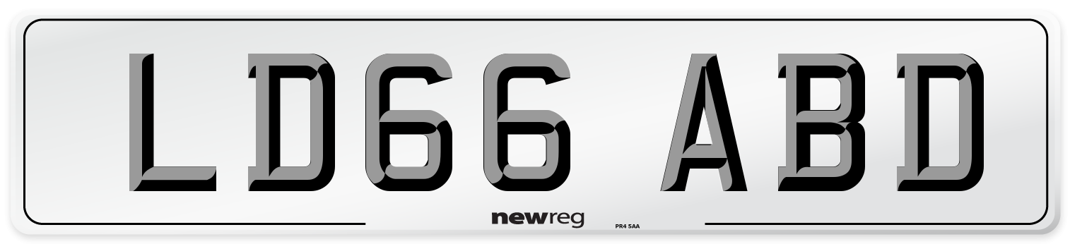 LD66 ABD Number Plate from New Reg